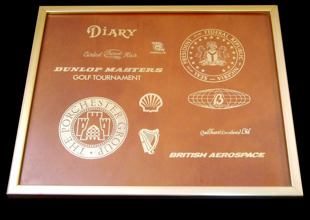 Bespoke engraved presentation plaque for a golf tournament