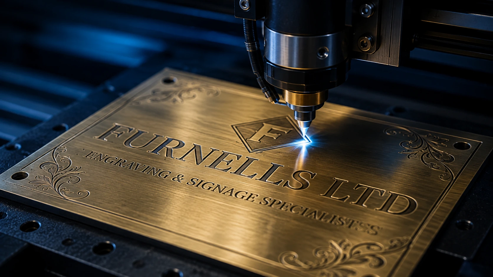 Precision engraving being produced in a specialist workshop