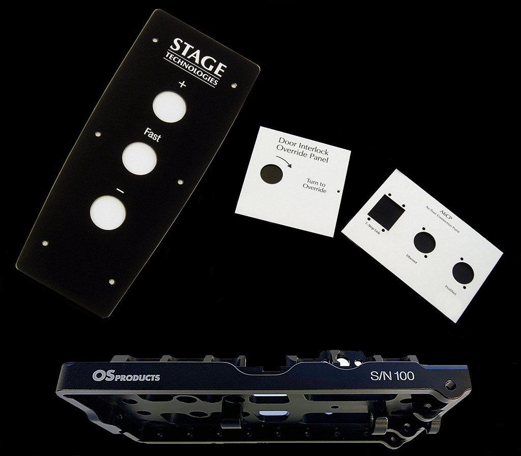 Engraved lift plates produced by Furnells
