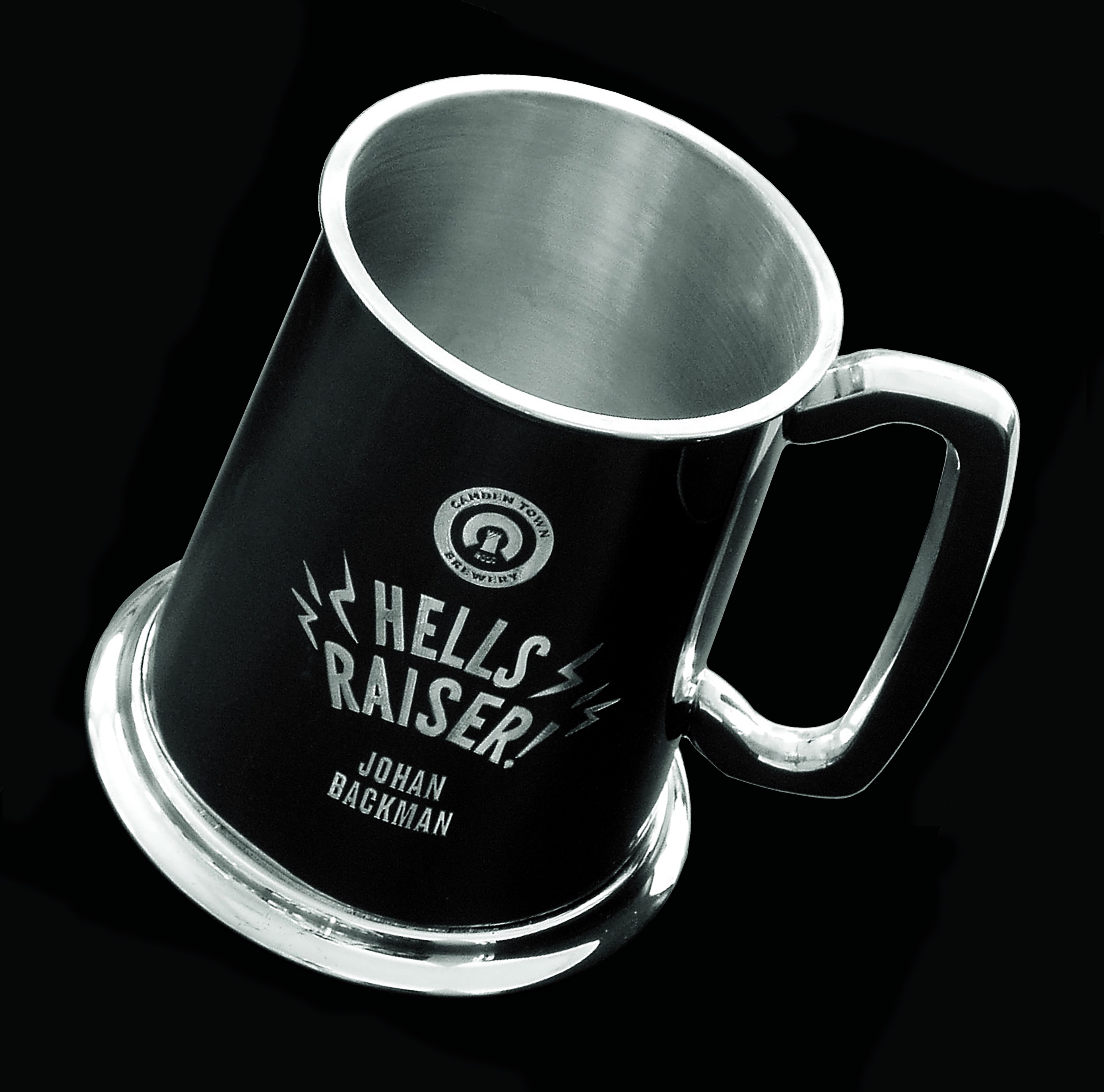 Bespoke engraved tankard produced by Furnells