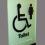 Glass Disabled sign